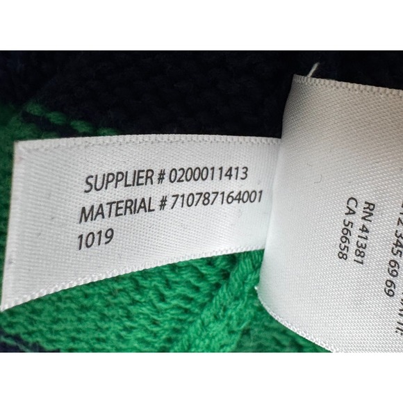 Polo Ralph Lauren 12.M Yacht Challenge Sweater Men XL Navy Red Stripe Shawl Neck - Picture 16 of 16